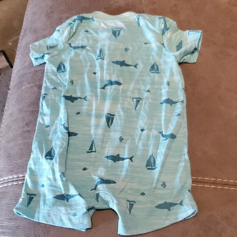 Blue Whale Print Kids One Piece